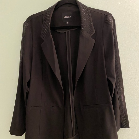 SHIMMER STRIPE BOYFRIEND BLAZER & PANTS - Picture 4 of 16